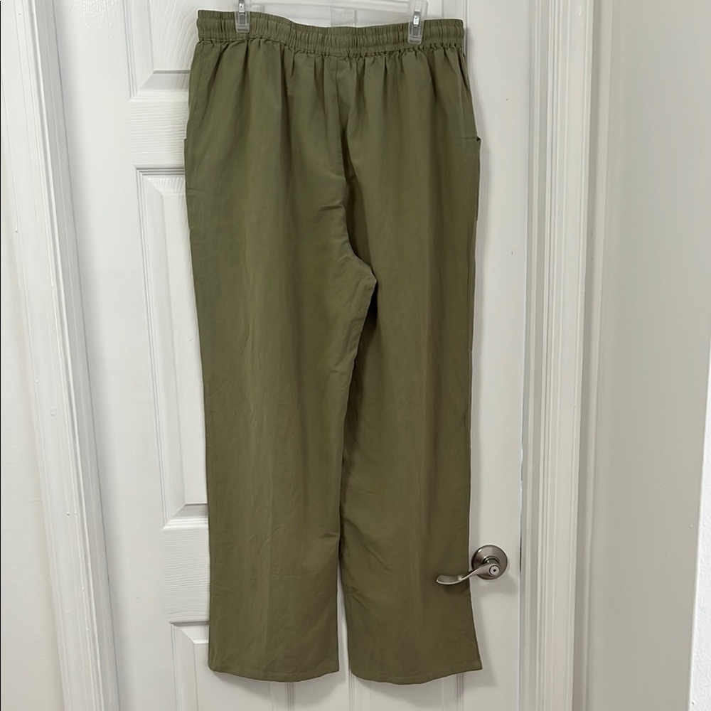 Chartou Women’s Linen/Cotton Olive Green Pants - **NWT** - size XL - Picture 5 of 7